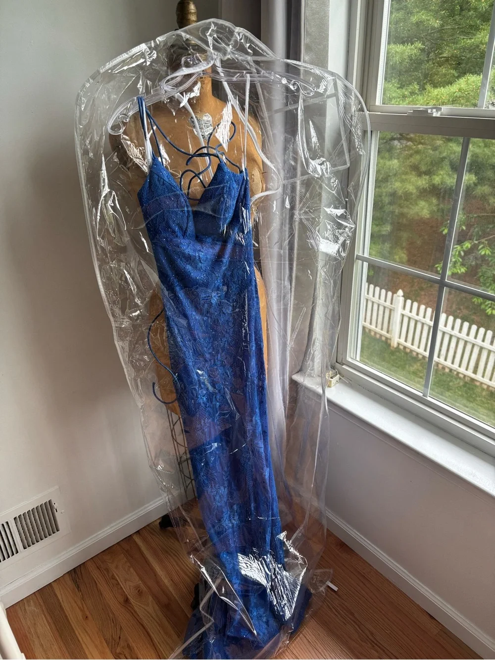 blue lace sherri hill dress SHERRI HILL - 56643